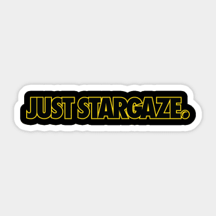 Just Stargaze YELLOW+BLACK Sticker